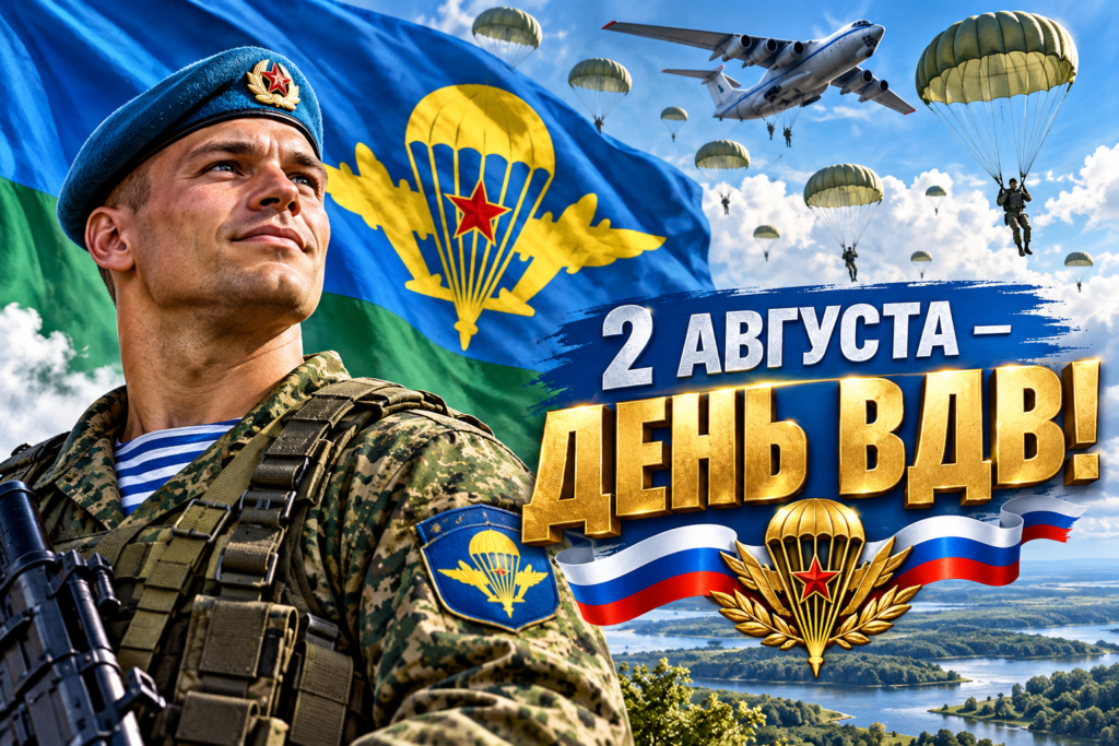 Анимированная открытка «2 Августа-ДЕНЬ ВДВ!»