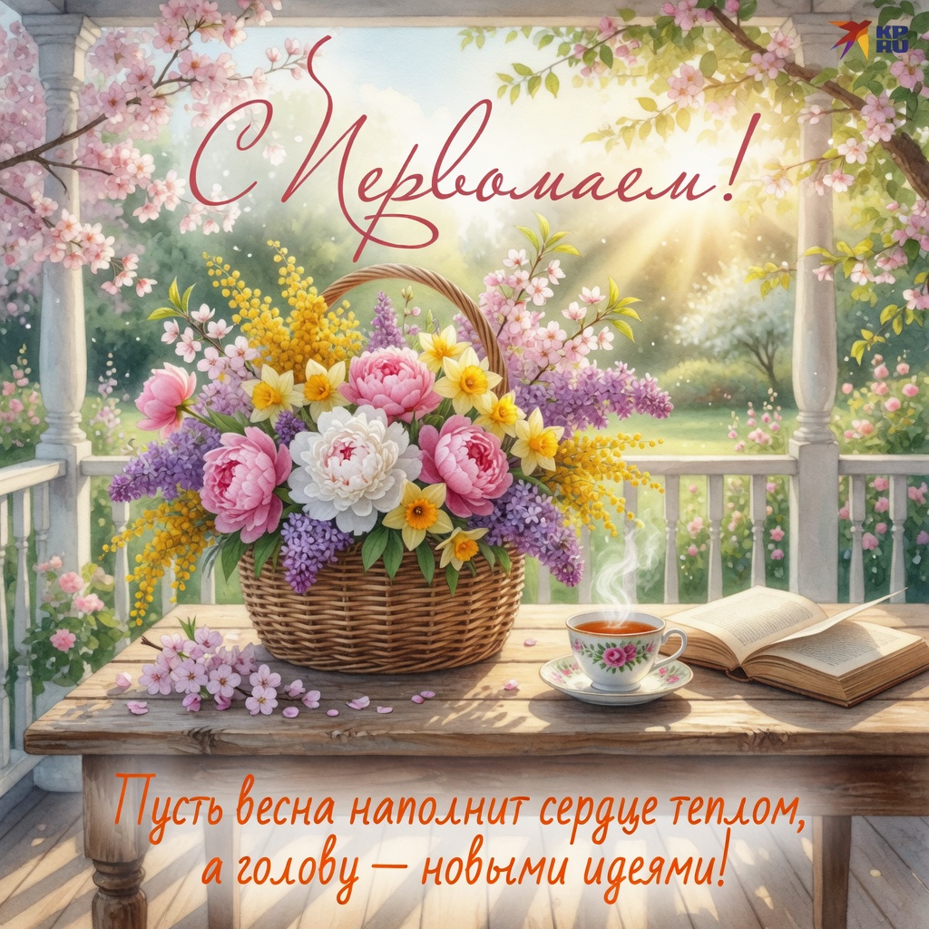 Открытки с 1 Мая 2026: красивые картинки и поздравления на Праздник Весны и Труда
