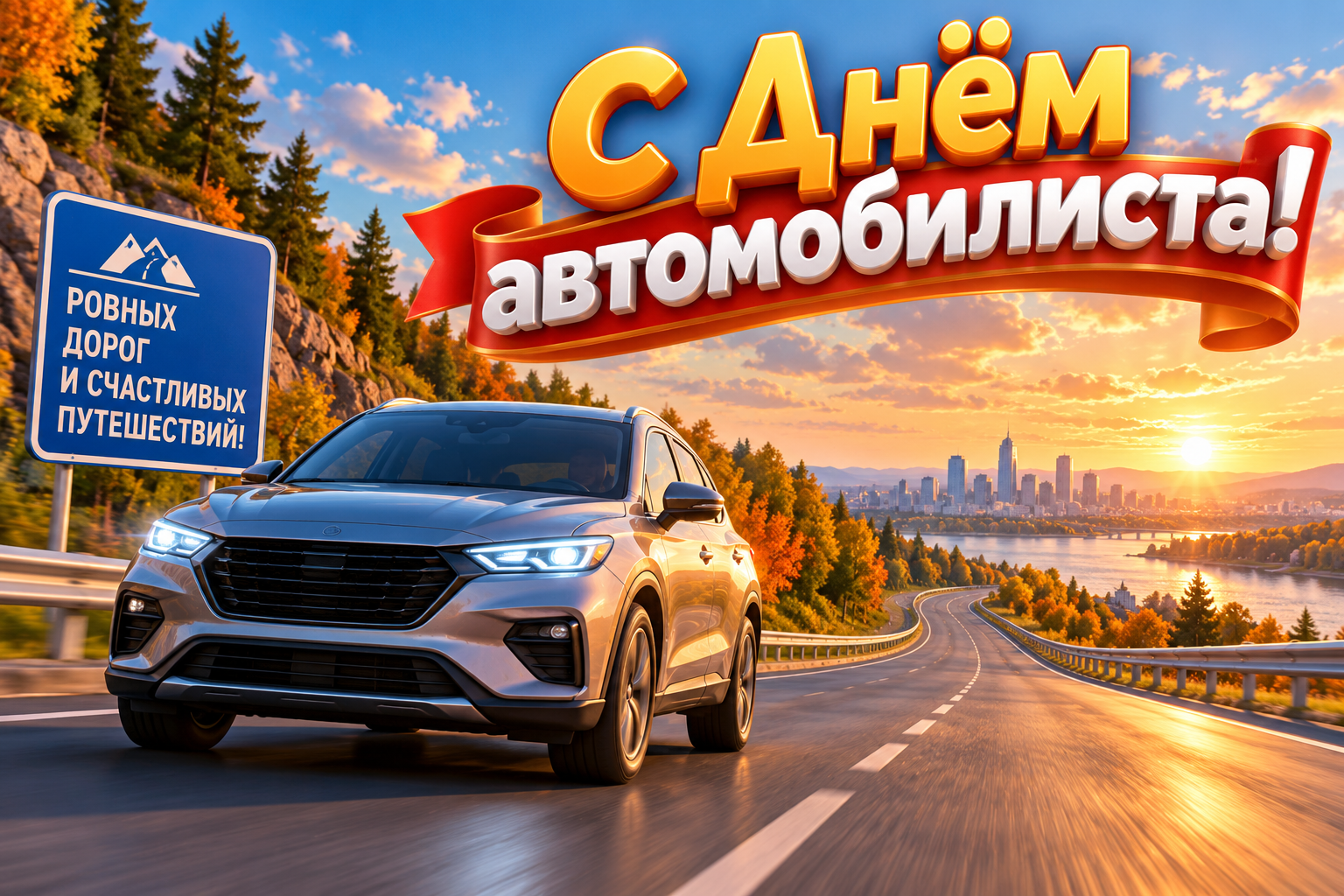 День автомобилиста: поздравления и открытки
